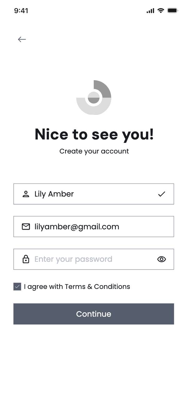 Sign up with email - Input email