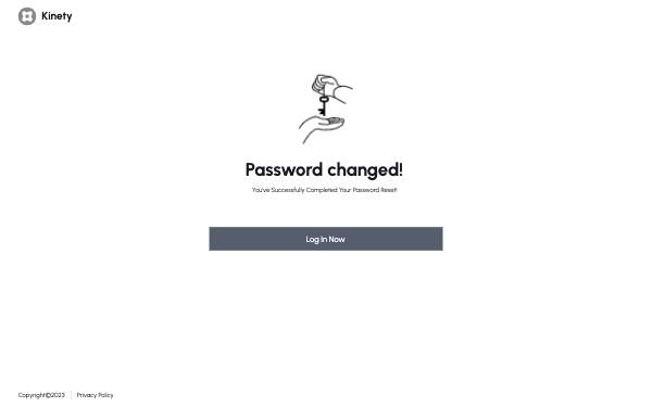 Reset password successfully