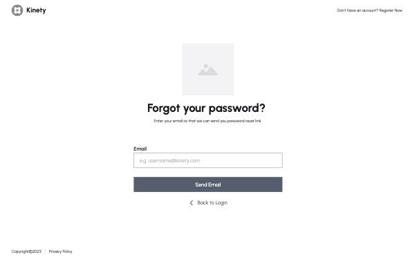 Reset password - Input registered email