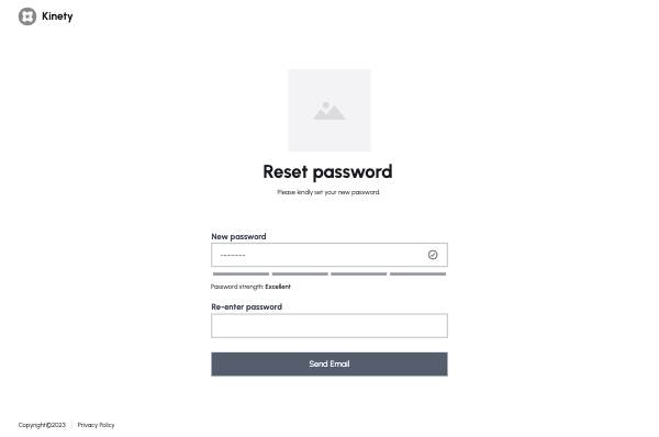 Reset password - Input new password